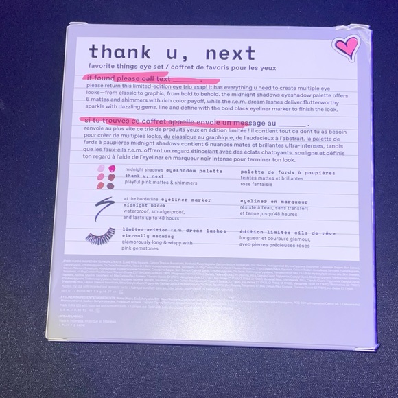 NEW Thank U, Next Favorite Things Eye Set Bundle, Ulta Beauty Ariana Grande - Picture 4 of 7